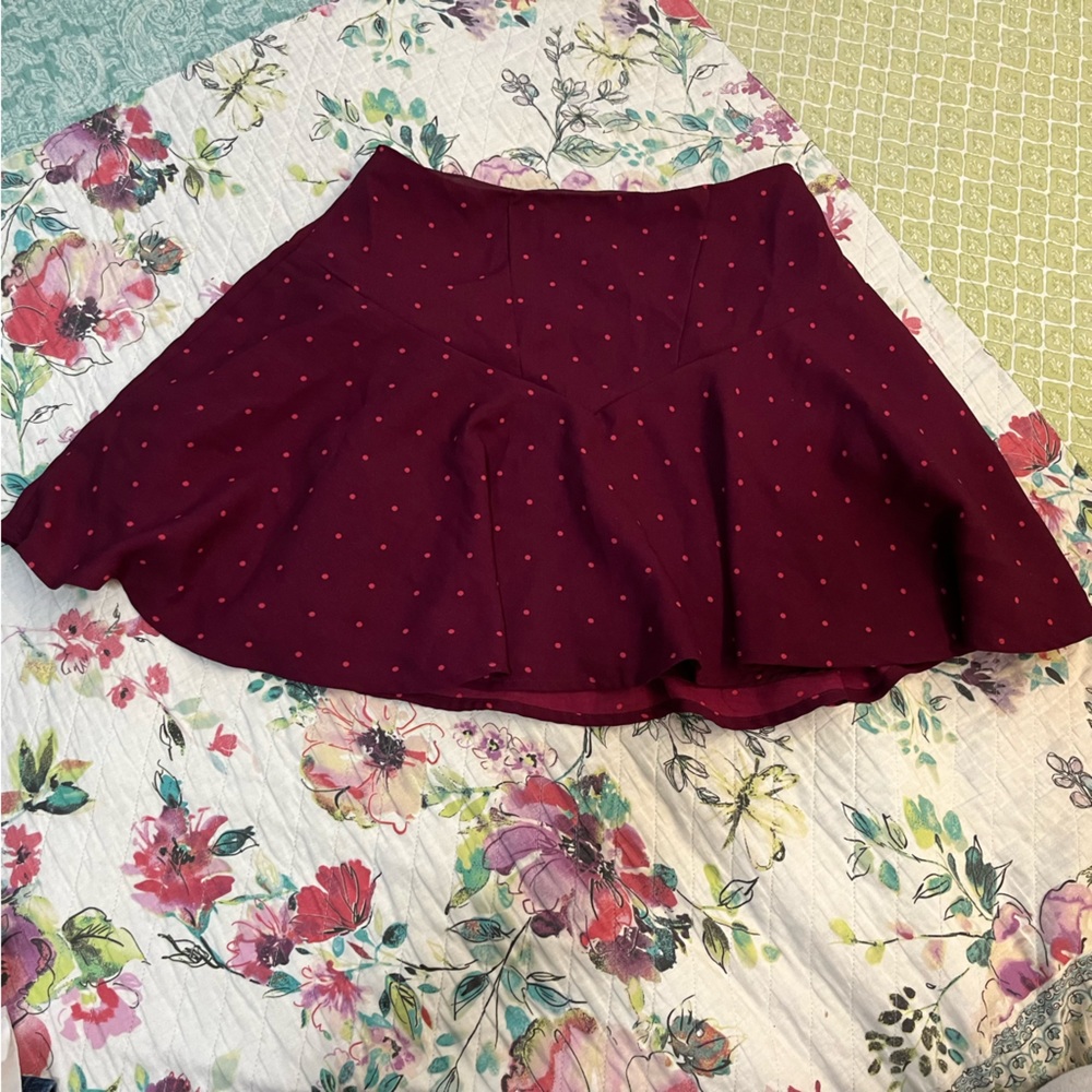 Polka dot mini skirt